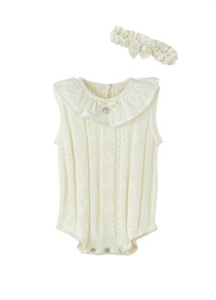 Brode Yakalı Triko Salopet