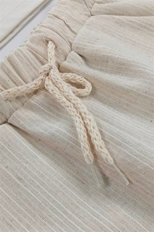 ERKEK ÇOCUK KETEN PANTOLON BASKILI TİŞÖRT İKİLİ TAKIM