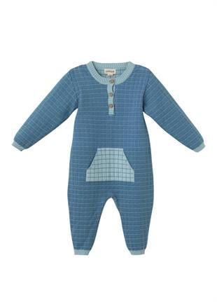 İndigo Organik Pamuk Bebek Tulum