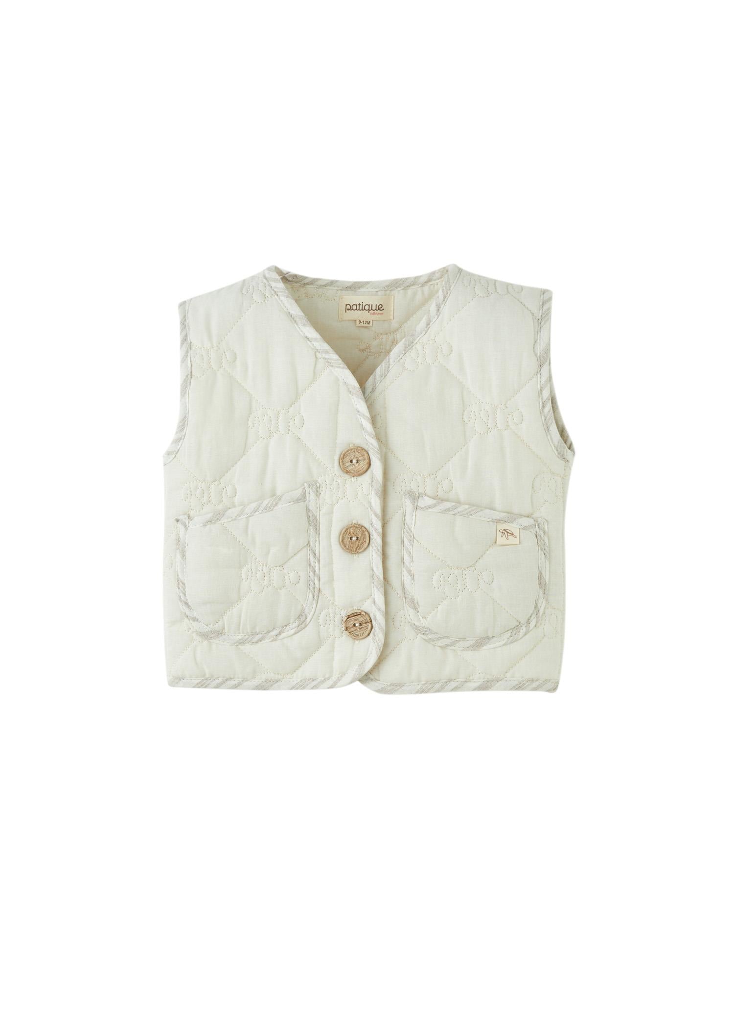 Düğmeli Kapitone Çocuk Yelek