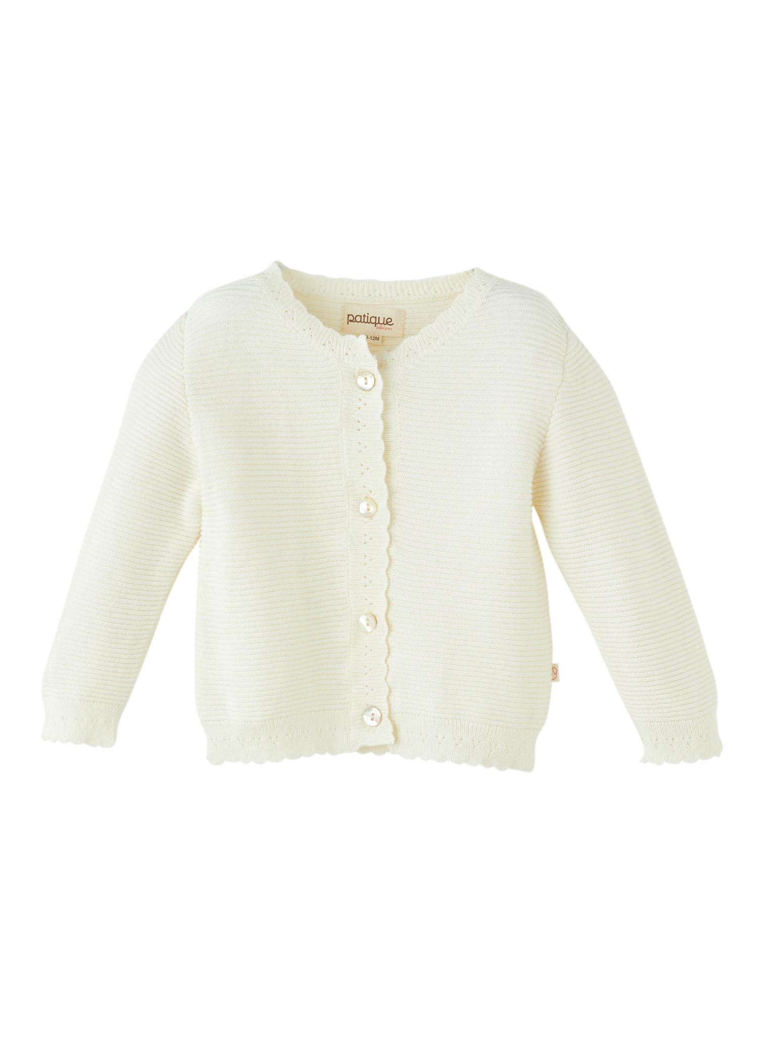 Ekru Links Triko Bebek Hırka