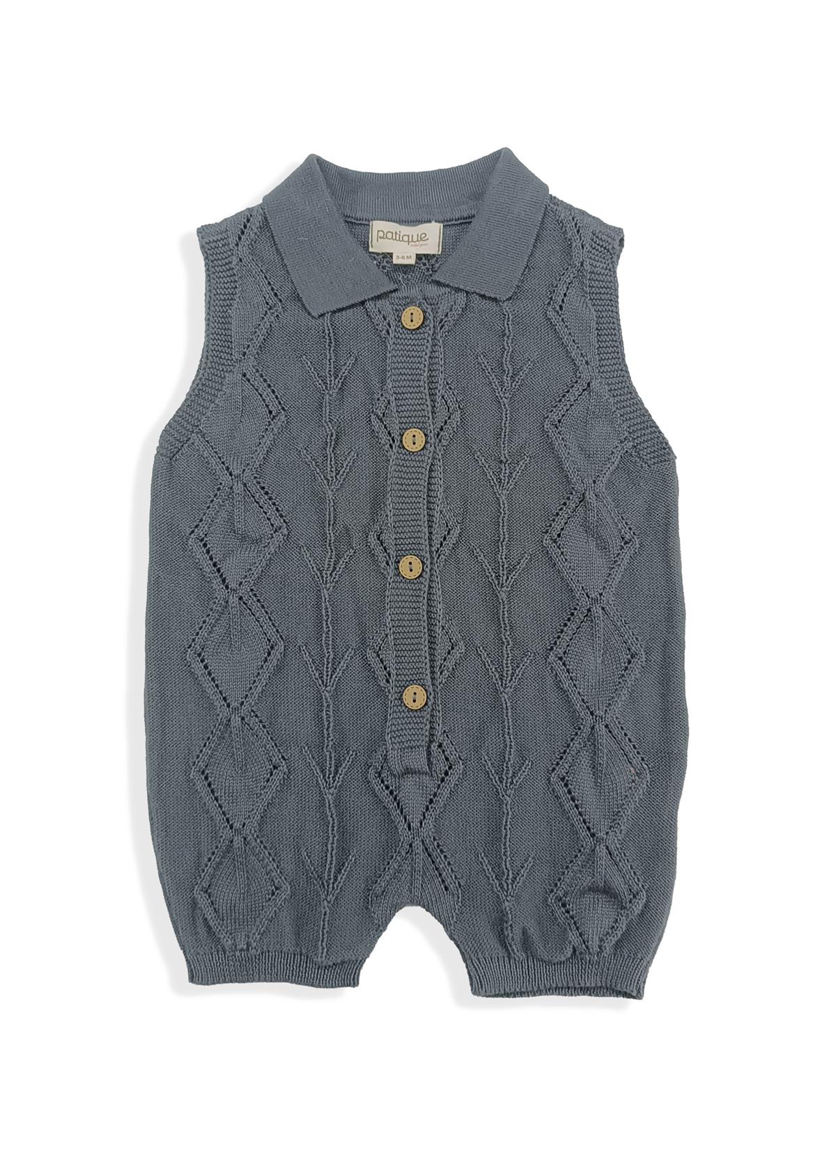 Füme Erkek Bebek Organik Ajurlu Tulum