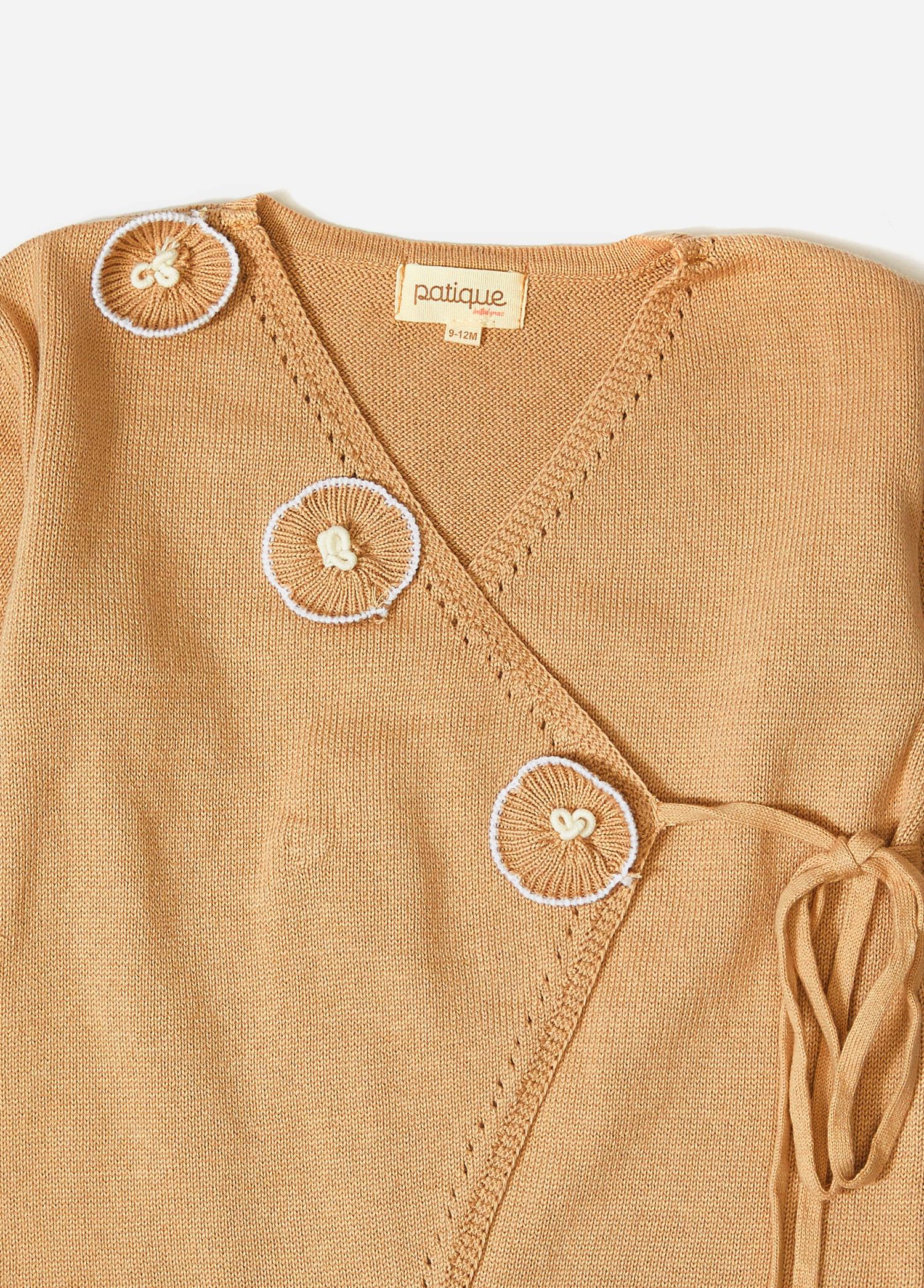 Gül Kurusu Kız Bebek Çiçek Desenli Organik Pamuk Tulum