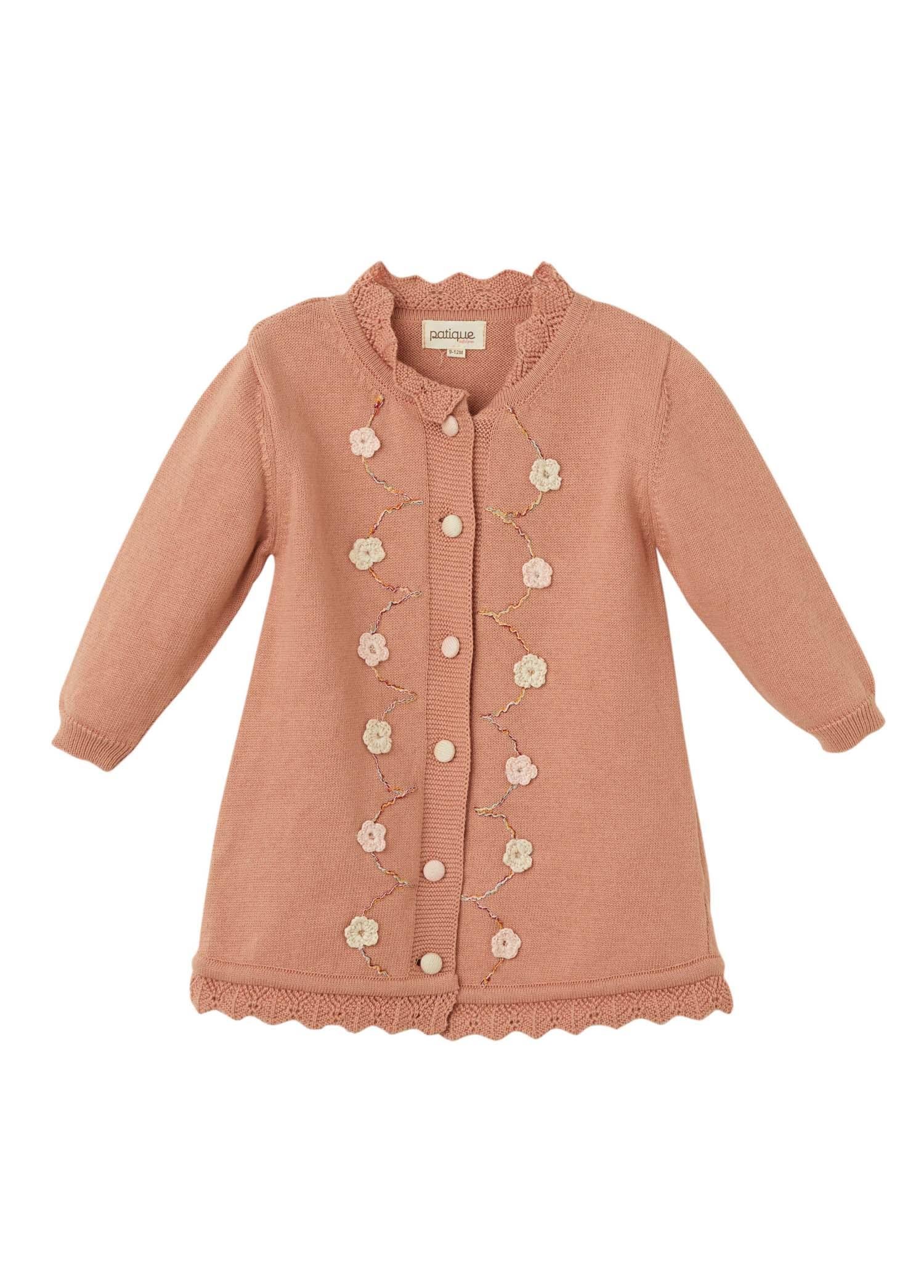 Gül Kurusu Organik Pamuk Çiçek Detaylı Elbise