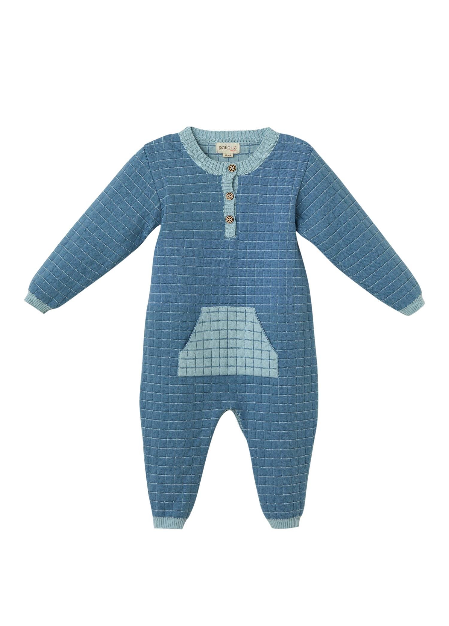 İndigo Organik Pamuk Bebek Tulum