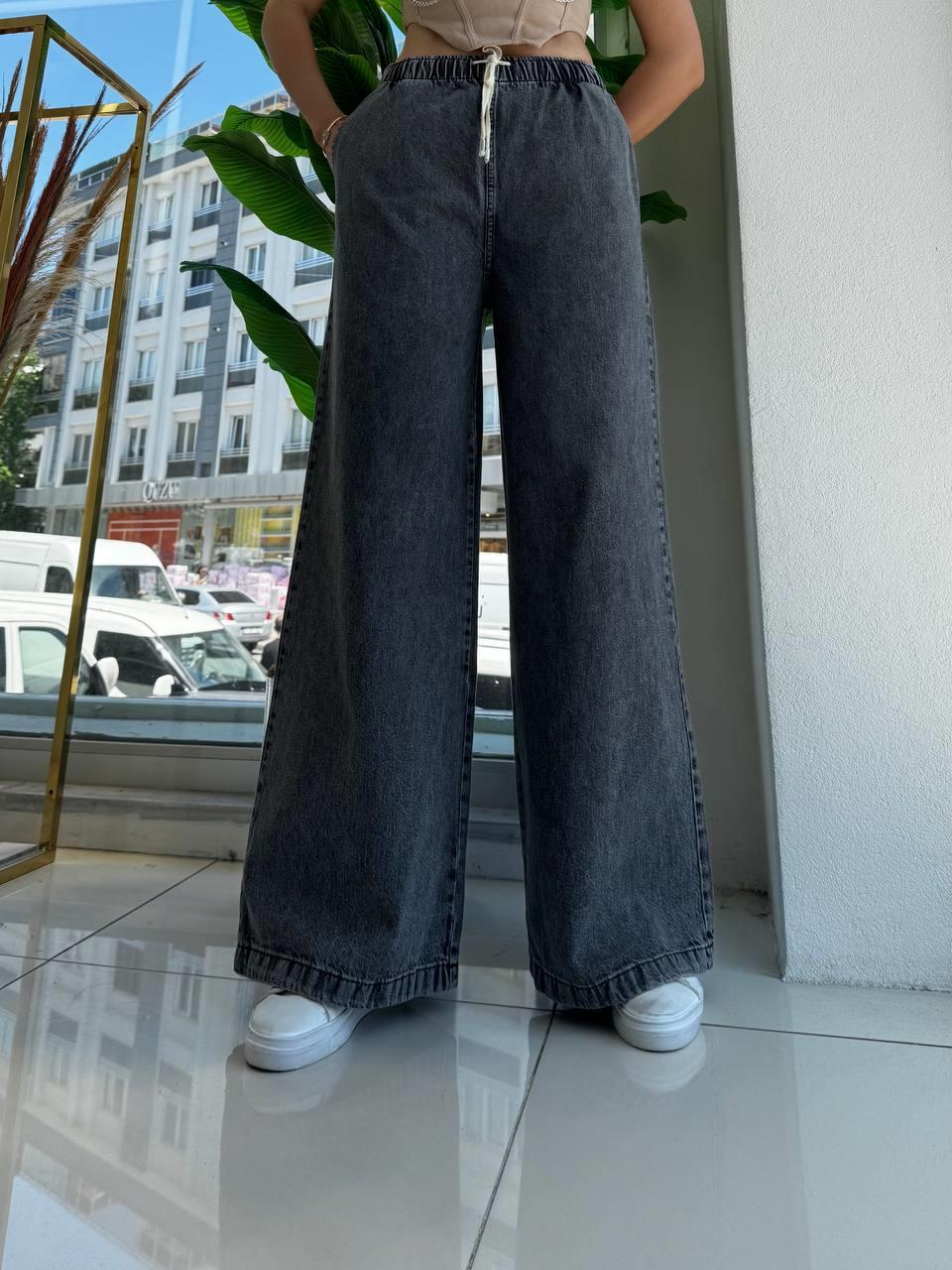Denim Pantolon - Açık Siyah