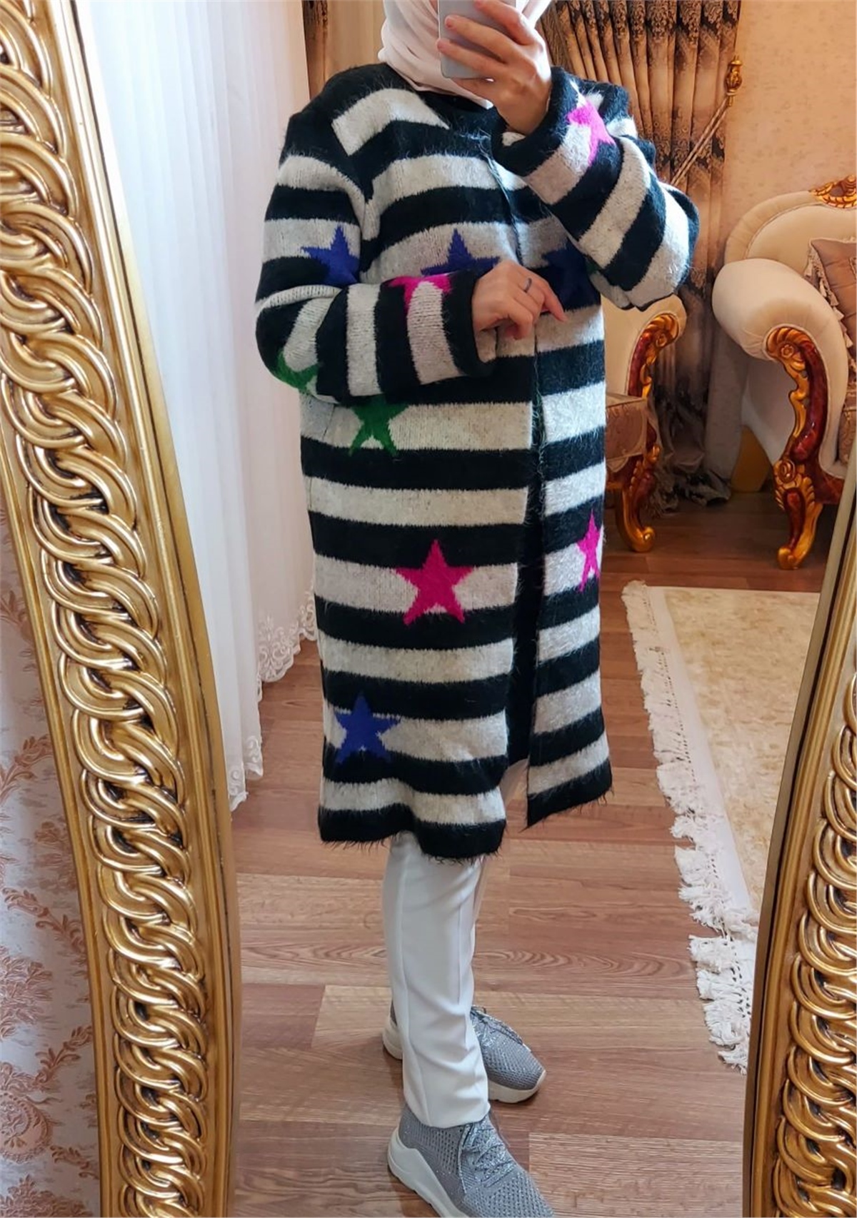 İthal Angora Kaban Hırka - Taş