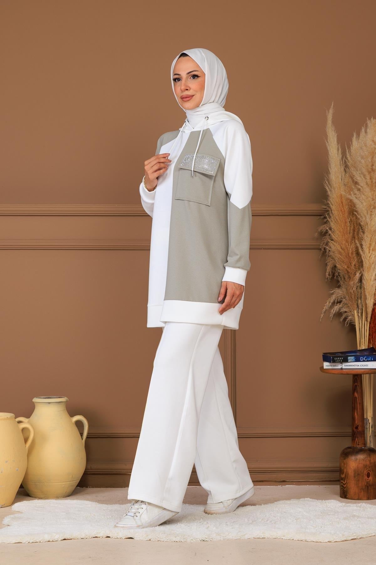 Moodbasic Cebi Taşlı Tunik - Çağla