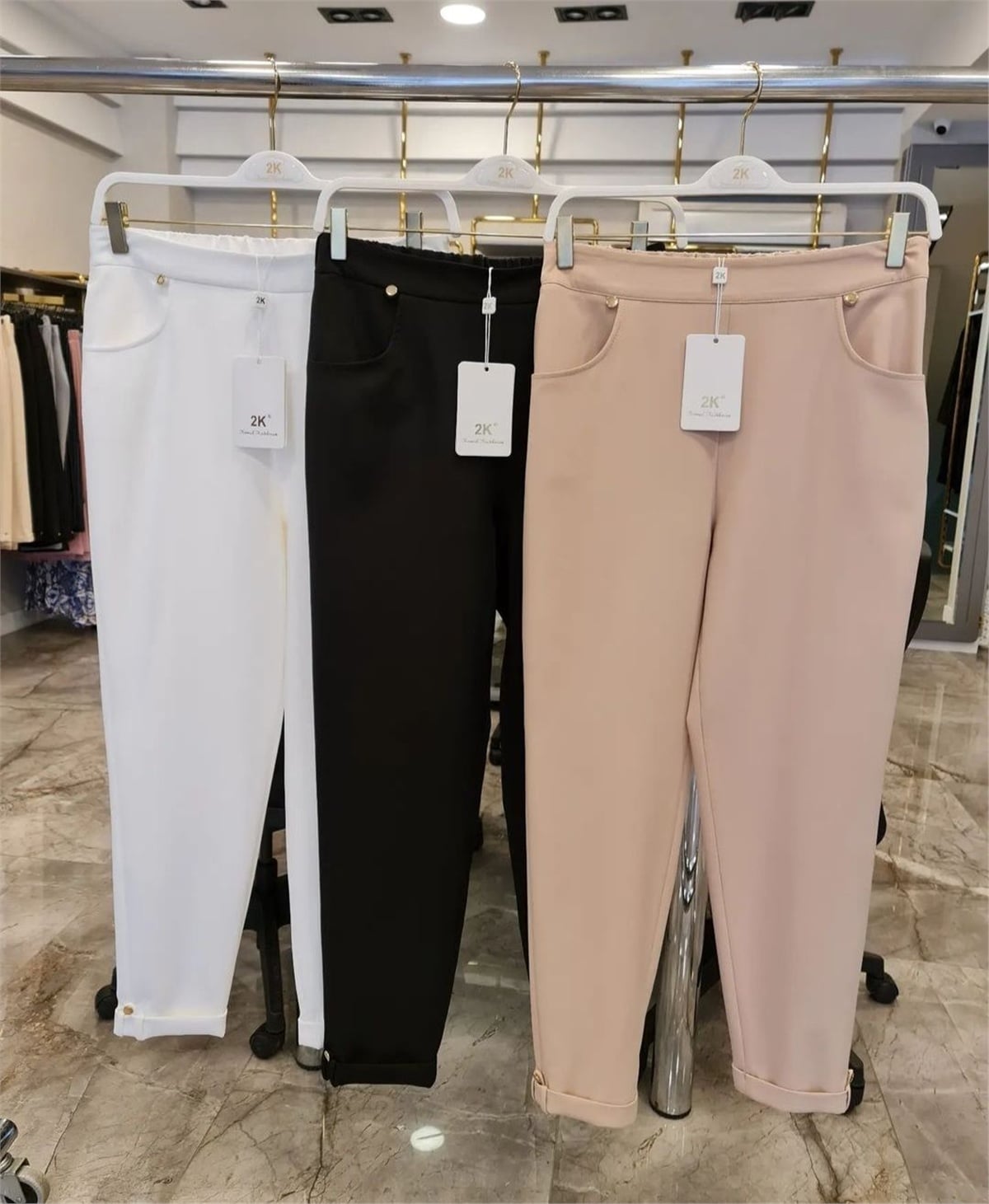 Premium Kalite Bilek Boy Düğmeli Pantolon