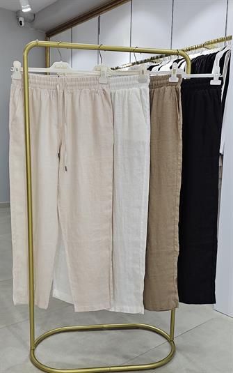 Gerçek Keten Havuç Pantolon