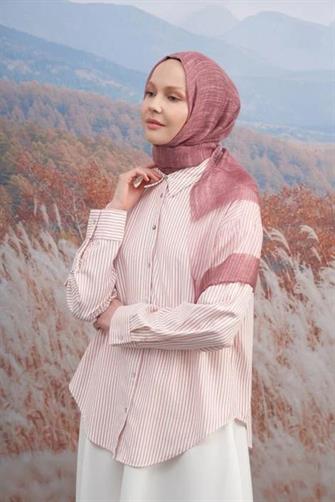 İPEKLİ ESKİTME BOYAMA ŞAL - BORDO