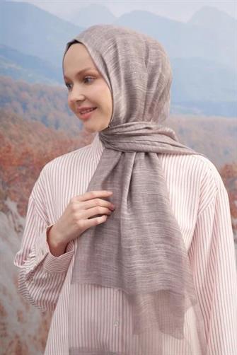 İPEKLİ ESKİTME BOYAMA ŞAL - KOYU LEYLAK