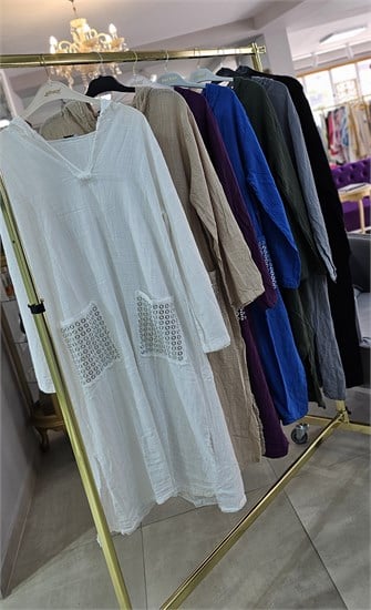 İthal Pamuk Tunik Elbise