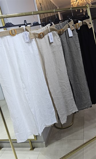 İthal Saf Keten Pantolon