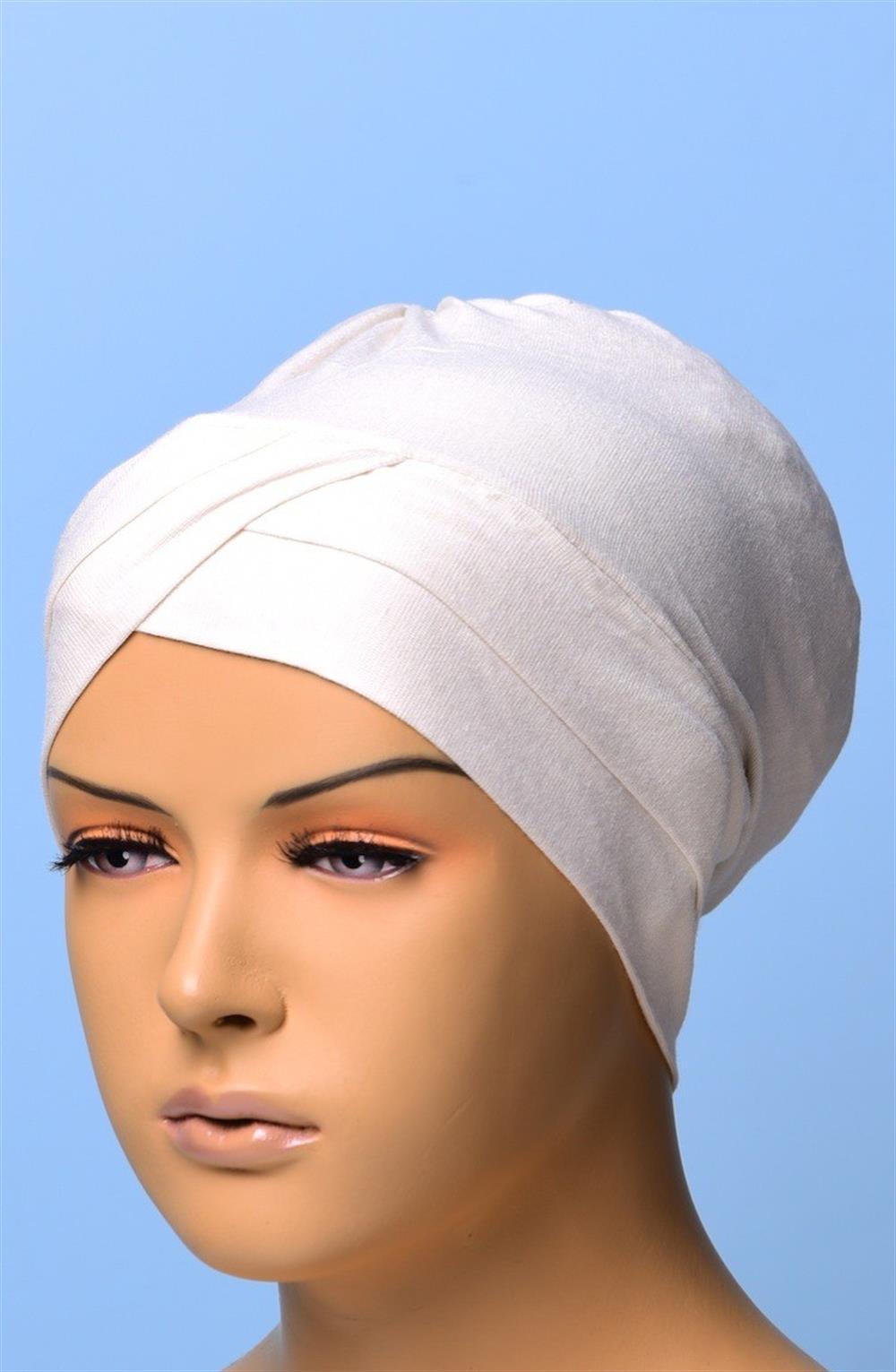 Çapraz Bone - Beyaz