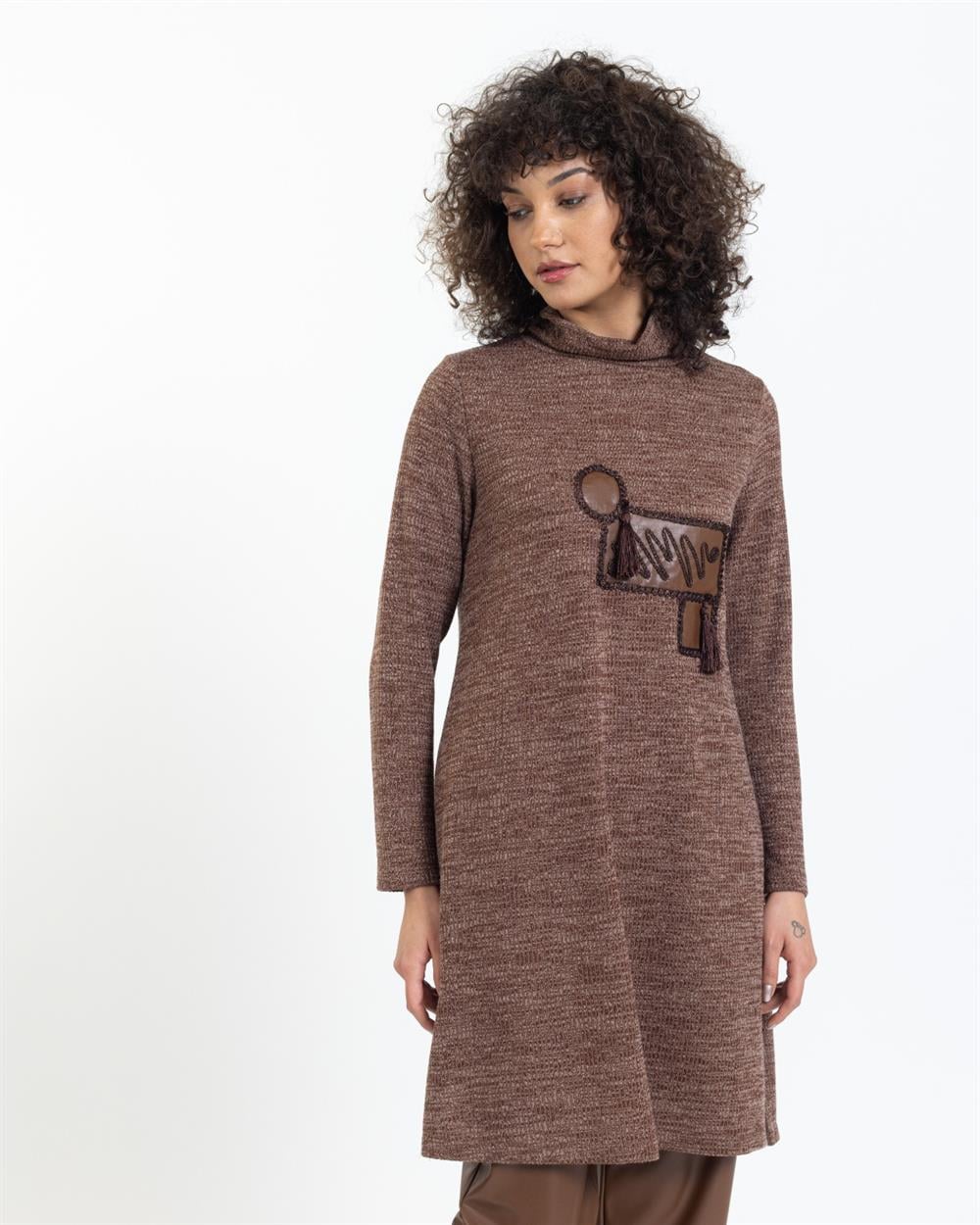 Derili Tunik - Kahve
