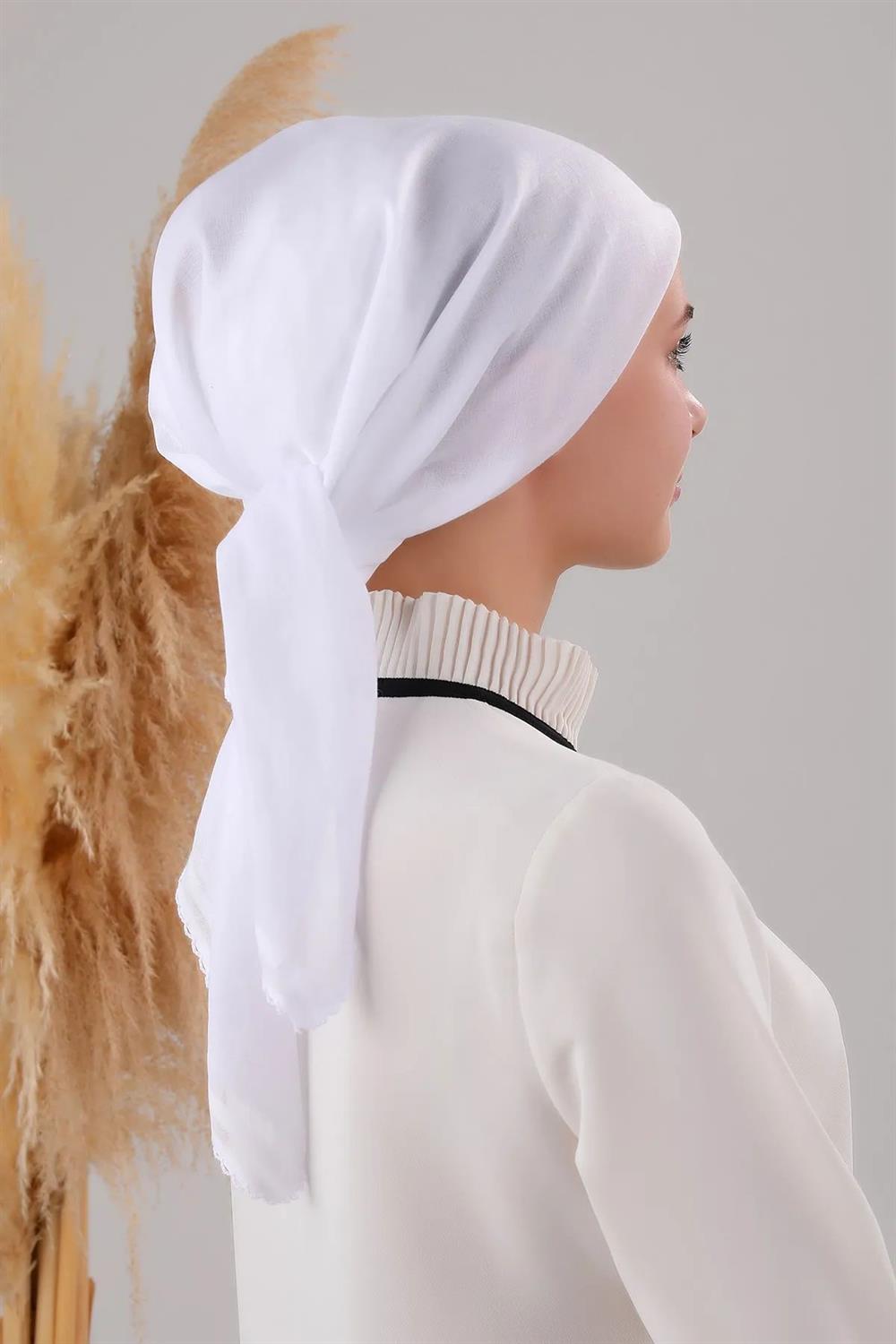 Merve Sultan Butik | İç Başörtü- %100 pamuk- Beyaz | Bone | 49,90 TL