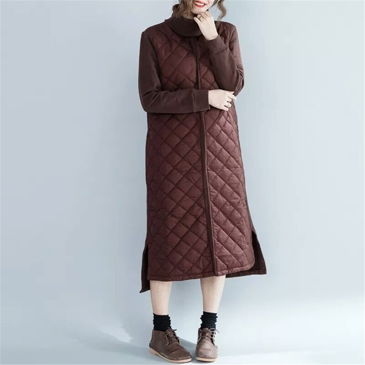 İthal Şişme Elbise -Bordo