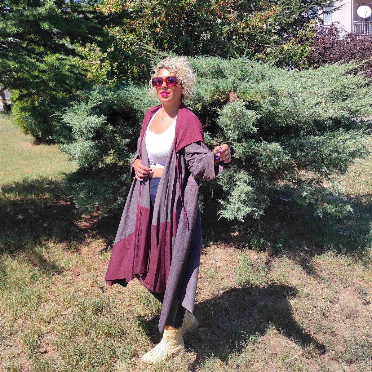 Kapuşonlu Süet Kap