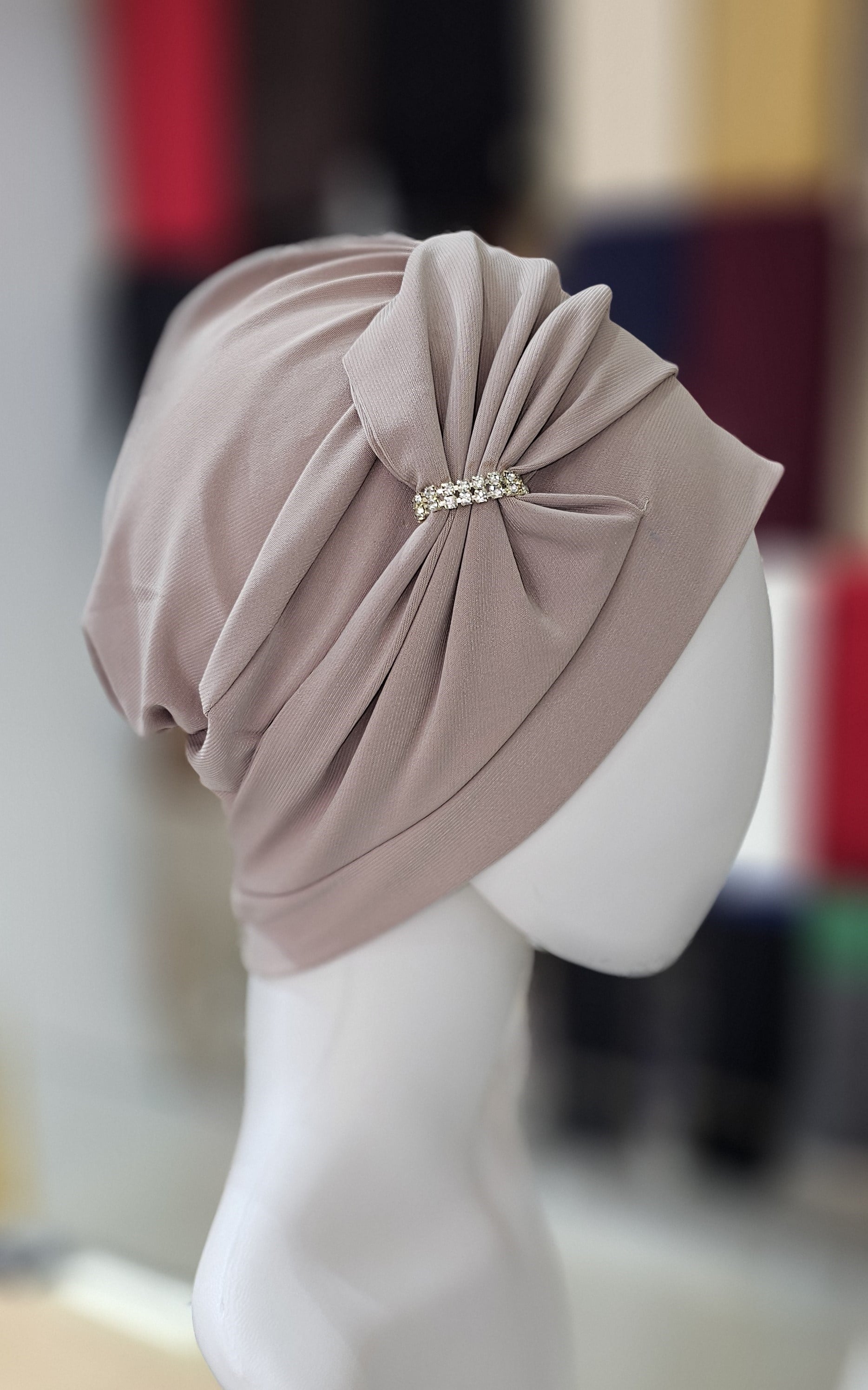 Lüx Tasarım Taşlı Bone - Bej