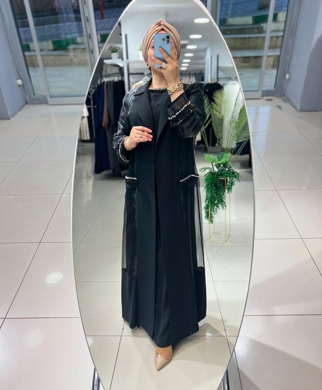 Luxury Abaya Takım - Siyah