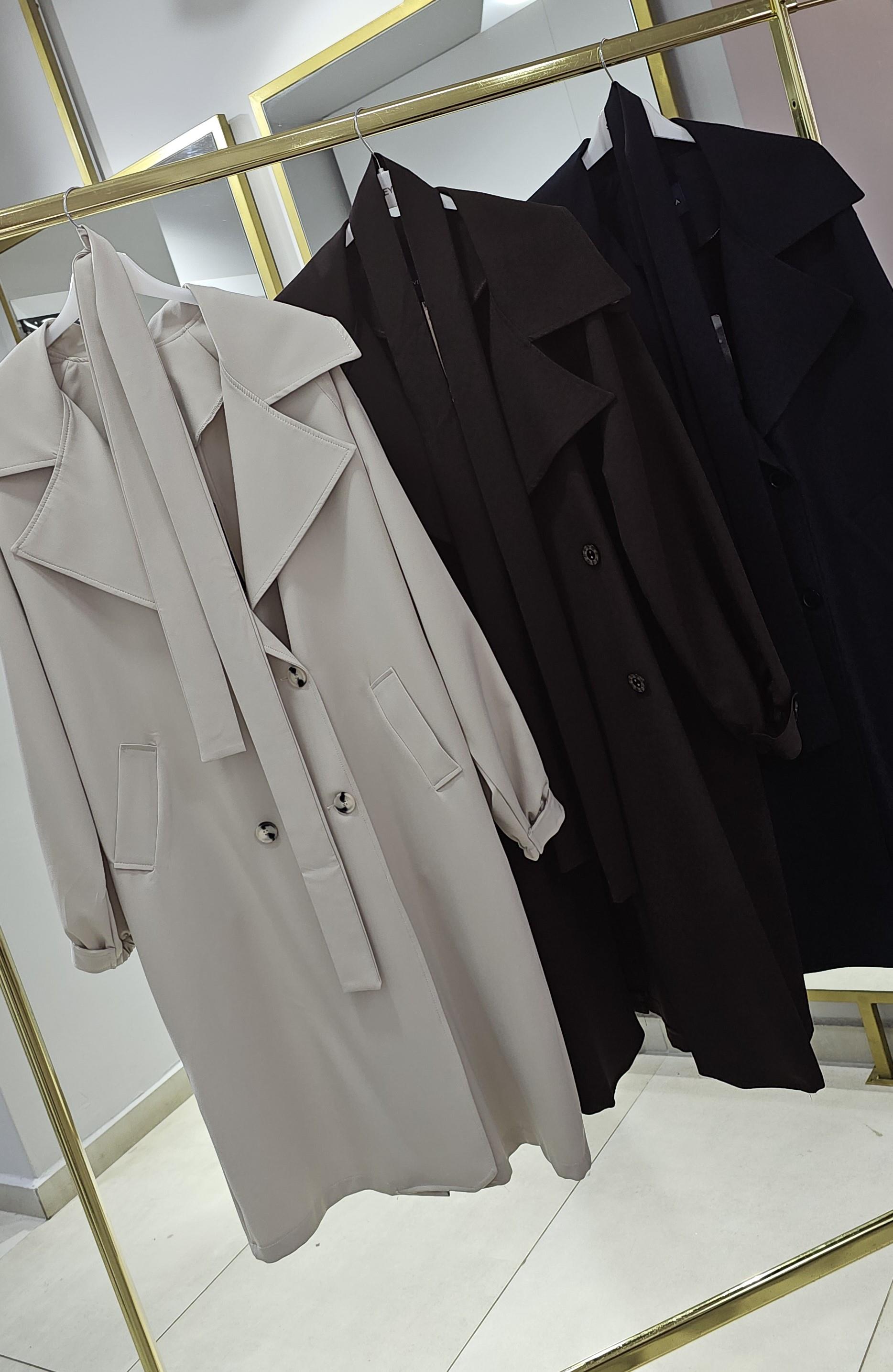 Oversize İnce Trench Kap