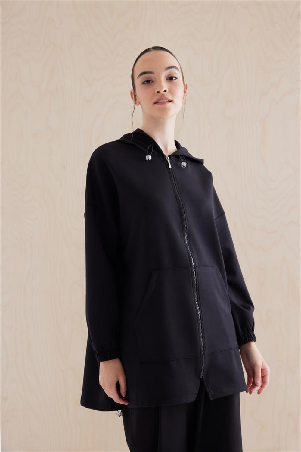 Oysho Giy Çık Sweatshirt - Siyah