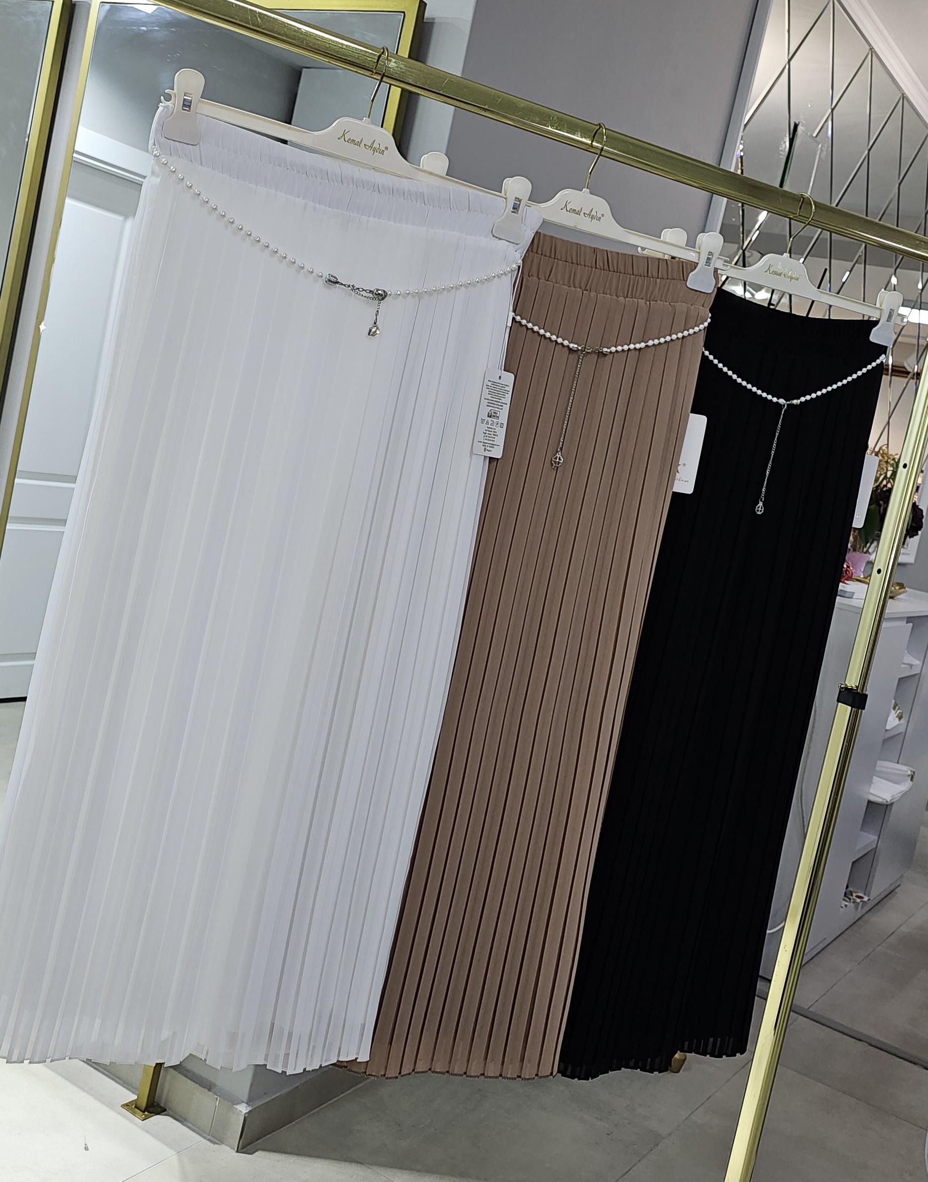 Piliseli Şifon Etek