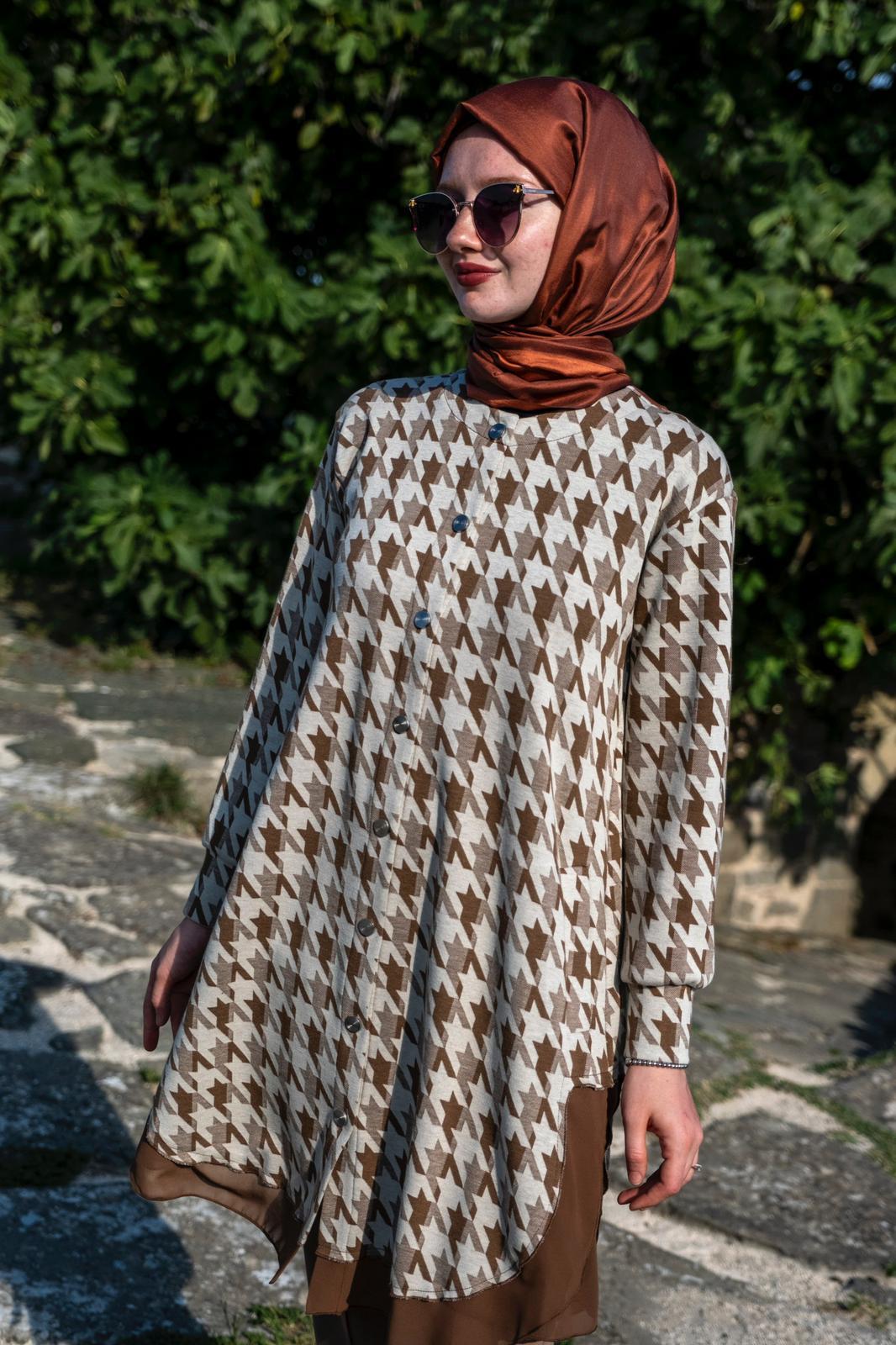 Red Show Kap Tunik - Kahve