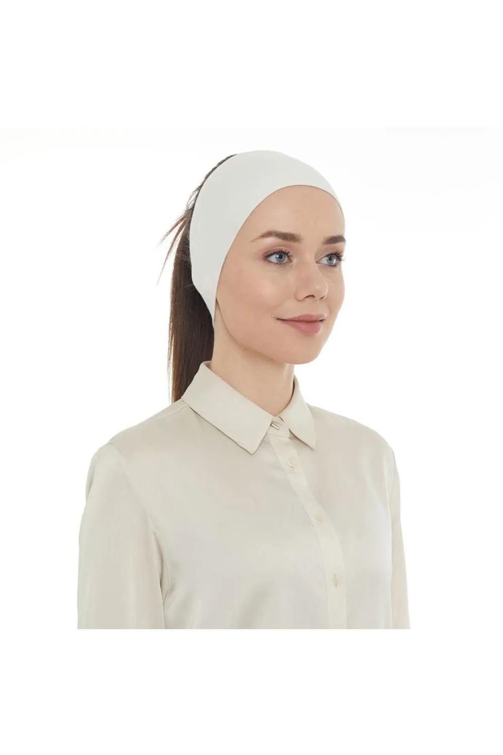 Silikonlu Bandana bone - Beyaz