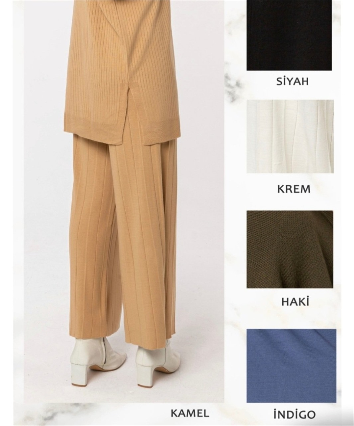 Soft Triko Pantolon - Krem