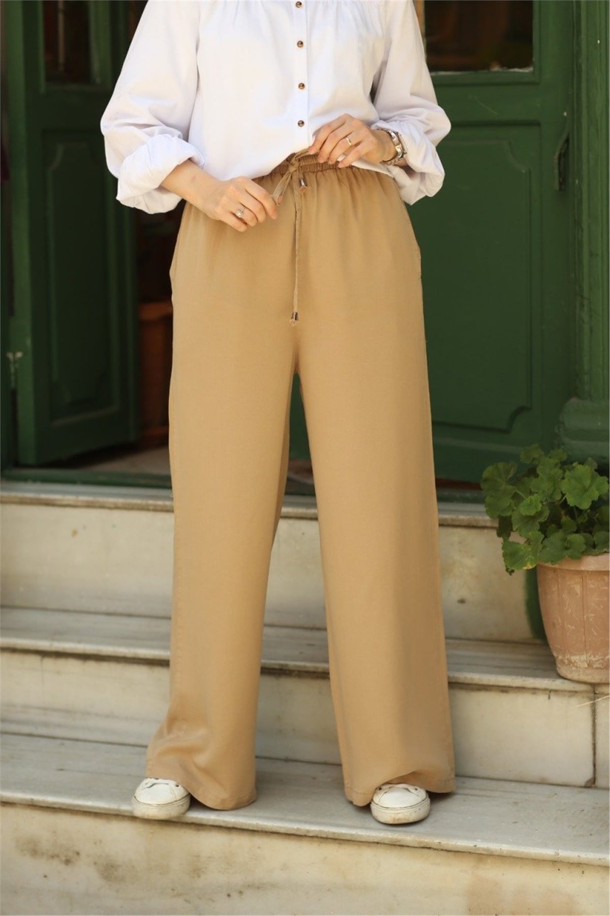 Tensel Kot Pantolon - Bej