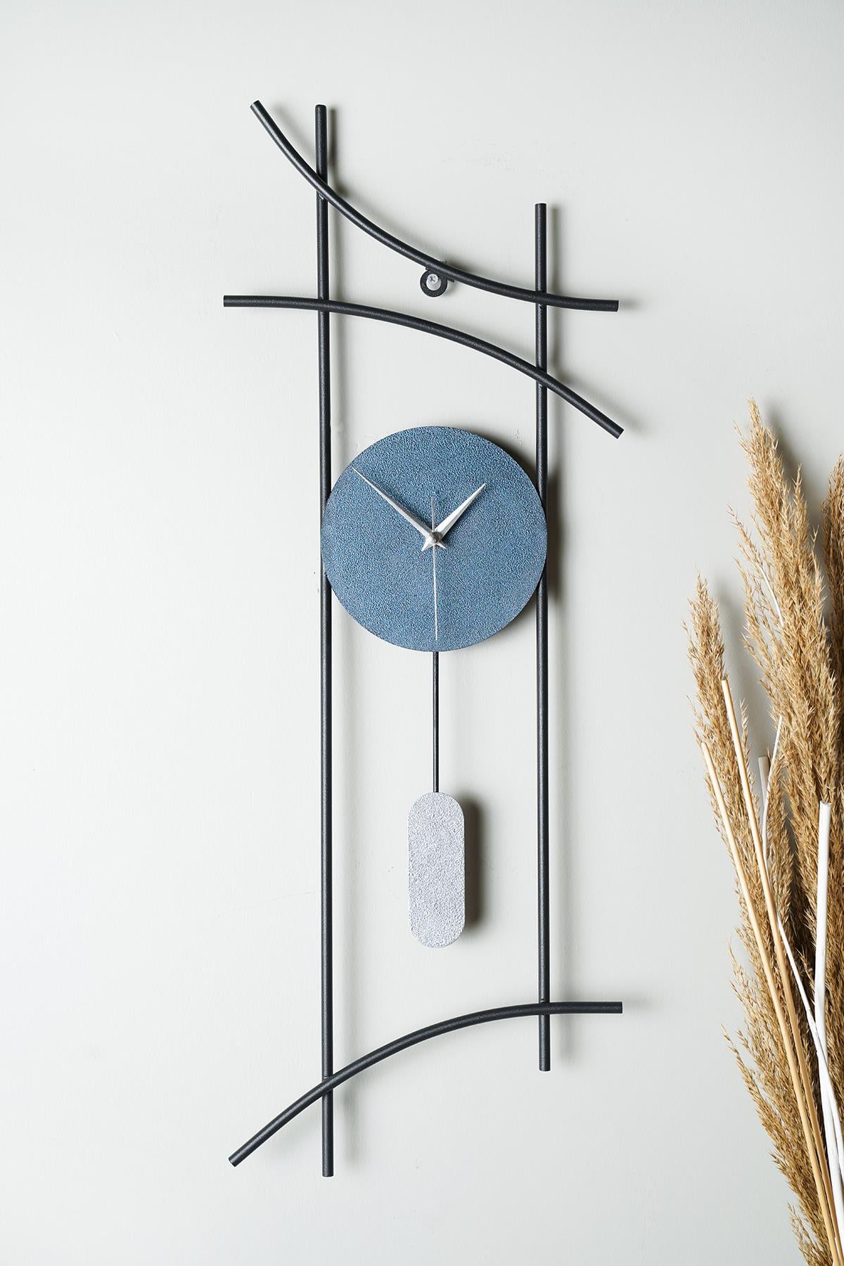 MUYİKA Ken Metal 75-30cm Dekoratif Duvar Saati MDS-50