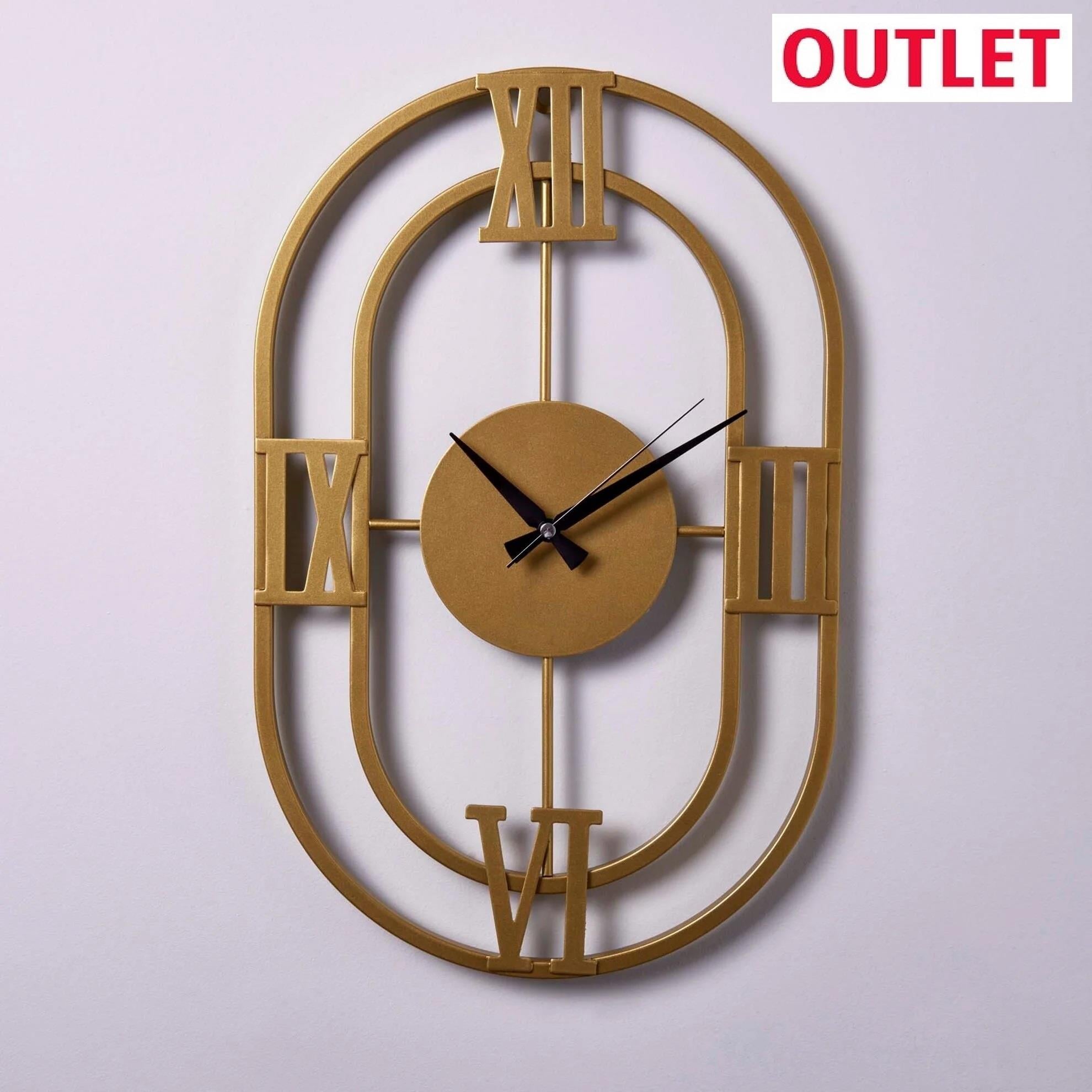MUYİKA Outlet Hen Metal Duvar Saati 50x32cm