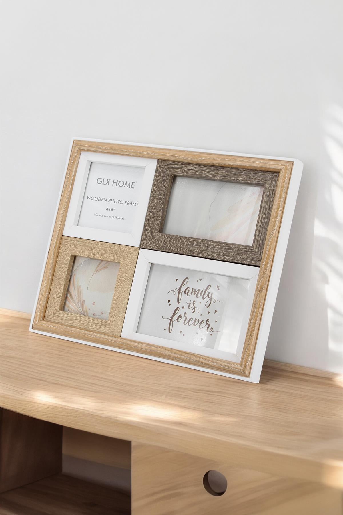 Muyika Ceri 32 x 27cm 4lü Ahşap Çerçeveli Dekoratif Fotoğraf Çerçevesi AFÇ-3227