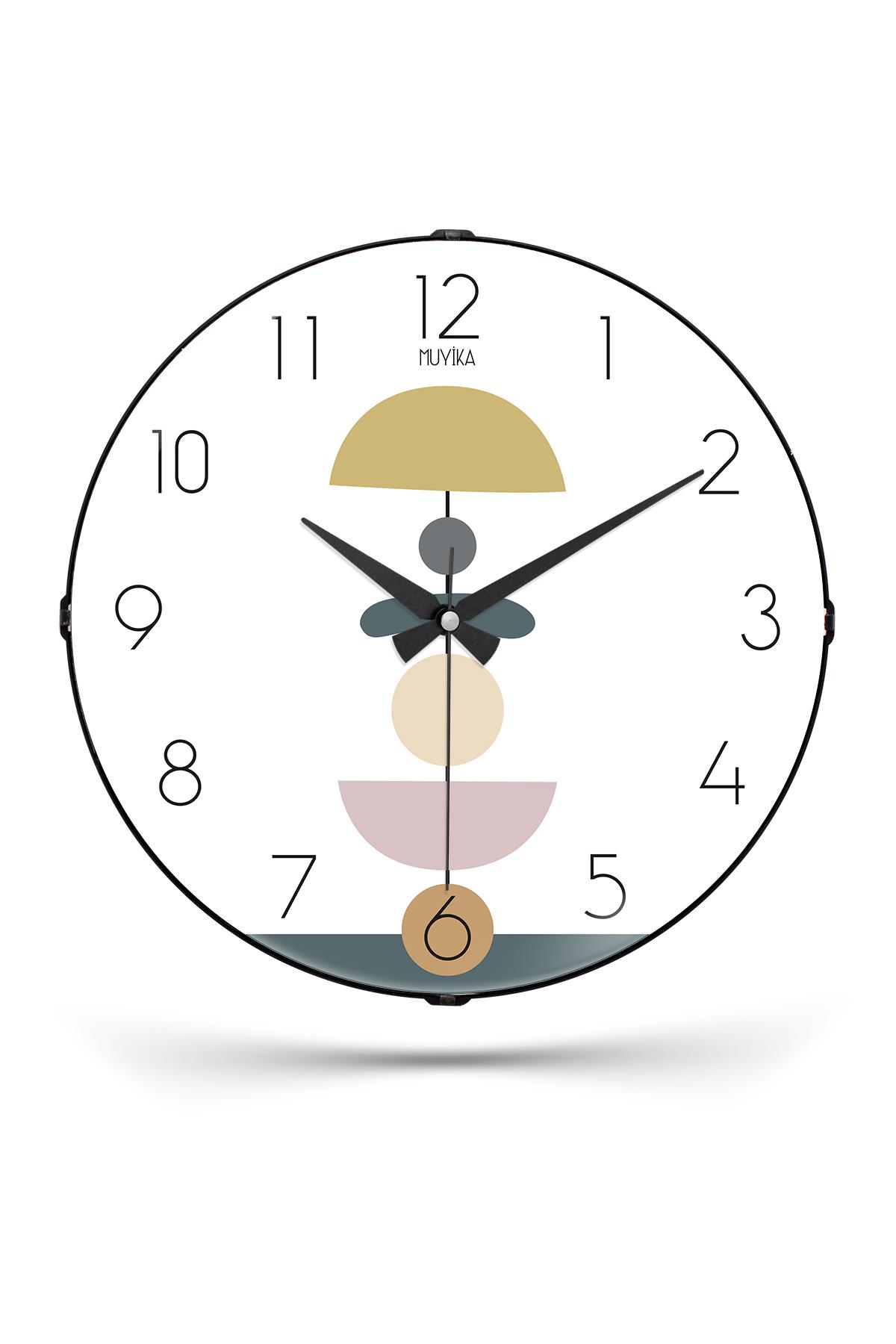 MUYİKA Cingu Bombe Gerçek Cam Sessiz Mekanizma 36cm Duvar Saati Pds-36