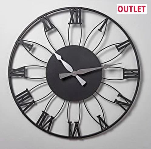 MUYİKA Outlet Ros Metal Duvar Saati 70x70cm