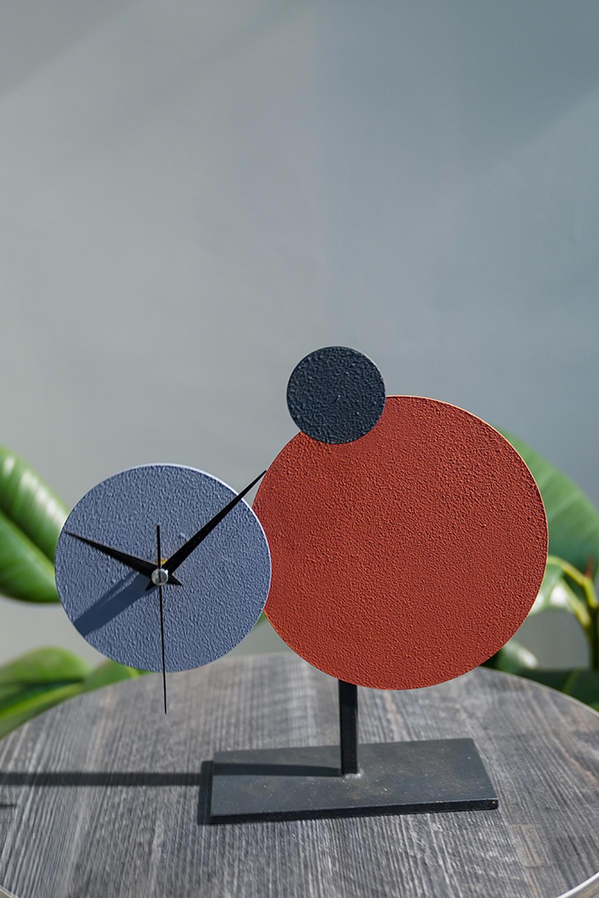 Muyika Pavimento Metal Masa Saati Kiremit-mavi-antrasit 26x25cm Mms