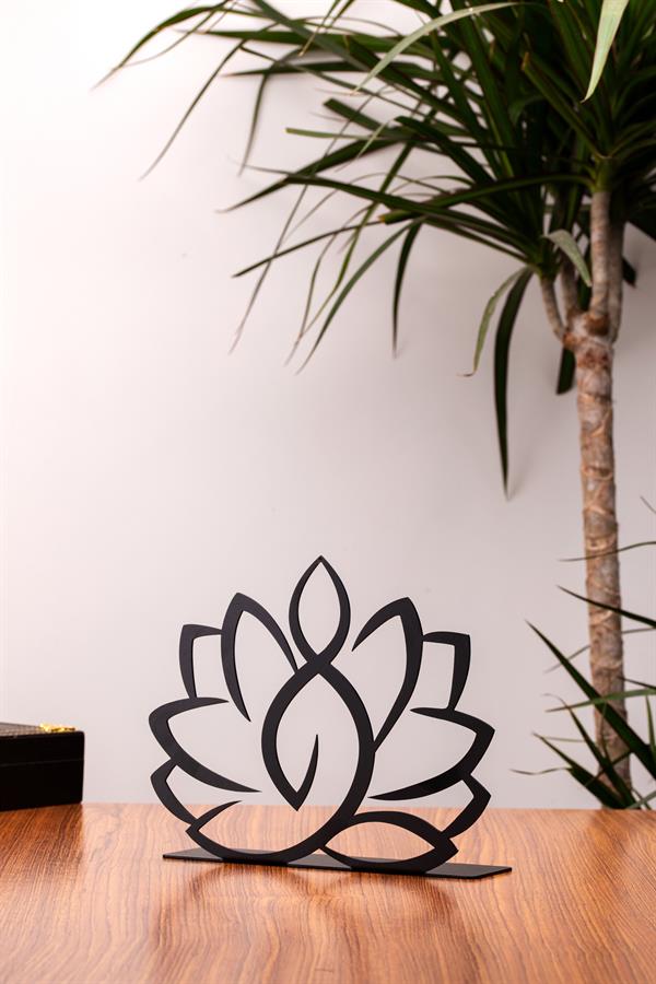 MUYİKA Metal Masa Üstü Dekoratif Obje&Biblo Lotus Çiçeği 16cm-20cm  Bbl-Mtl