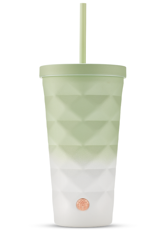 Starbucks® Baklava Desenli Adaçayı Yeşili Çelik Soğuk İçecek Bardağı - 562ml - 11182379