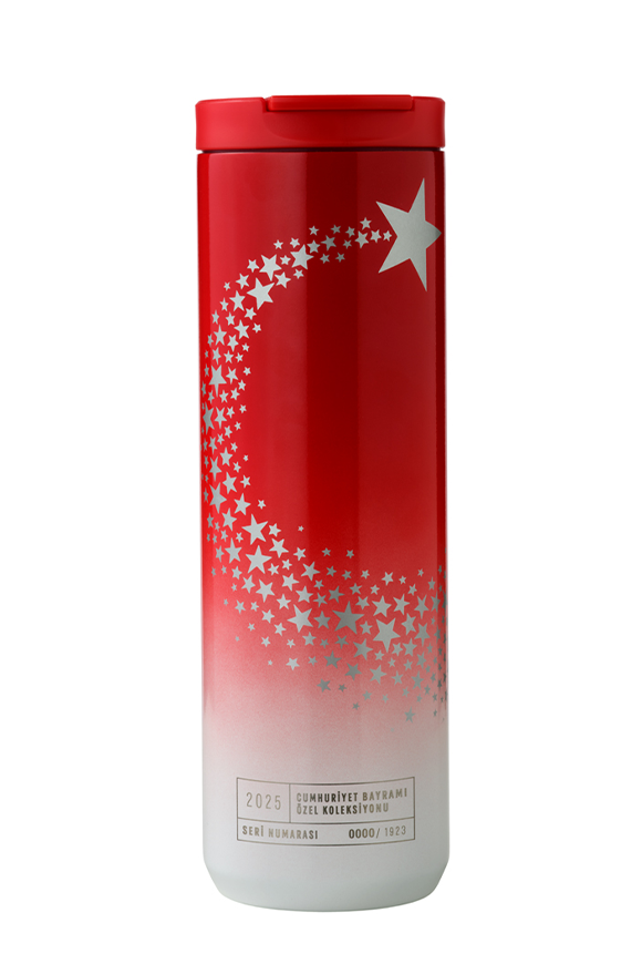 Starbucks® Paslanmaz Çelik Termos - Cumhuriyet Bayramı 2025 Tasarımlı - Kırmızı - 473 ml - 11176690