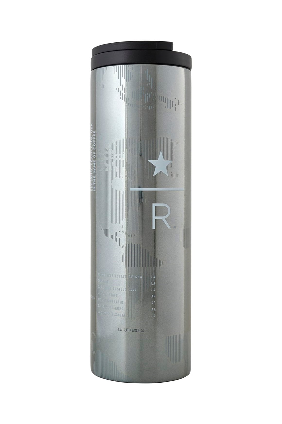 Starbucks Reserve™ Gümüş Renkli Harita Tasarımlı Termos - 473 ml