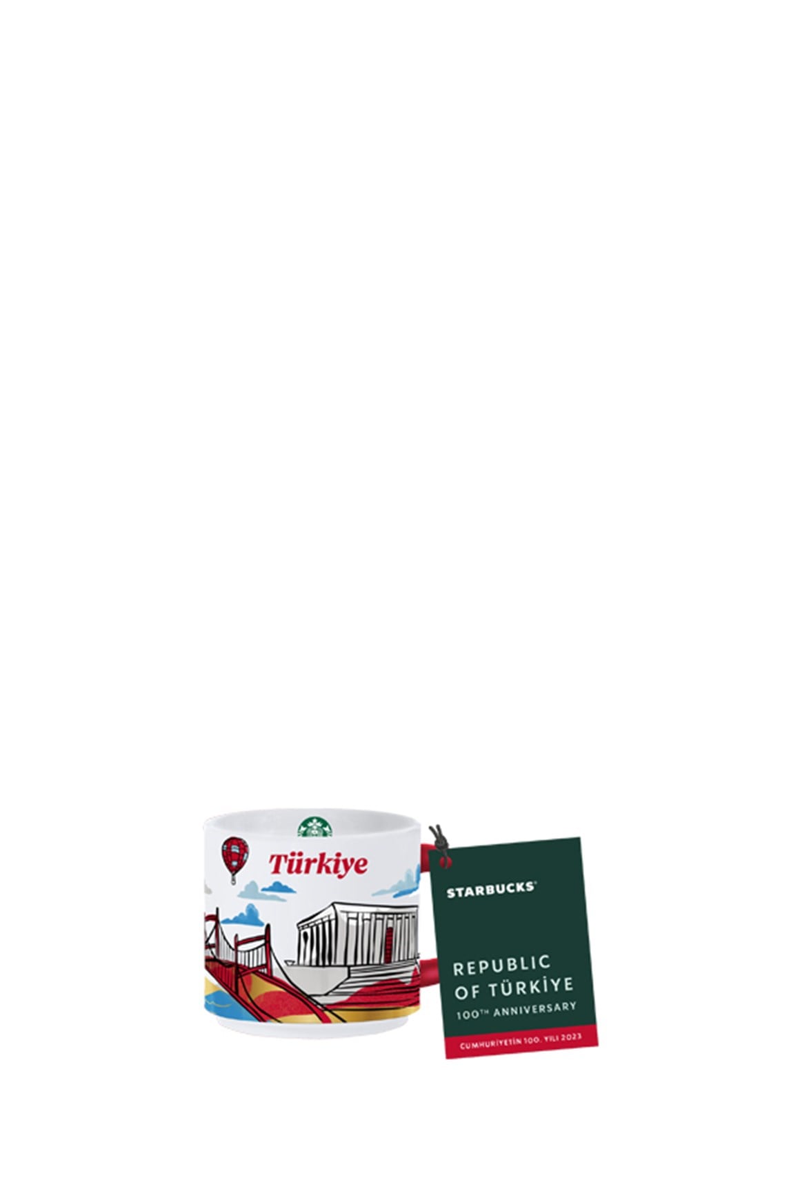 Starbucks® 100. Yıl Özel Seri Seramik Espresso Bardağı - Kırmızı - 59 ml - 11149458