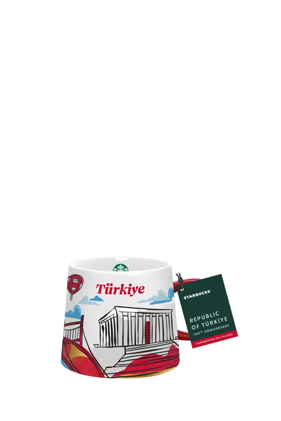 Starbucks® 100. Yıl Özel Seri Seramik Kupa - Kırmızı - 414 ml - 11149457