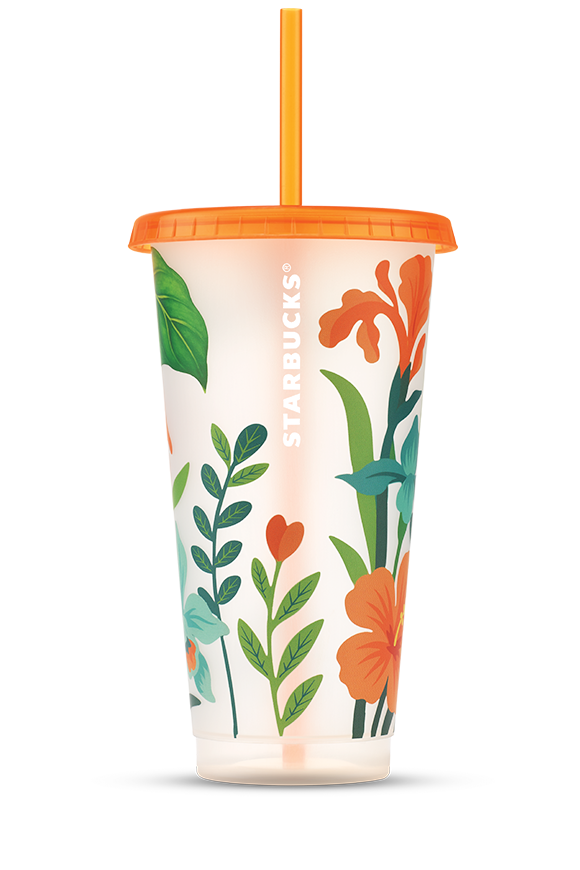 Starbucks® Çiçekli Yeniden Kullanılabilir Soğuk İçecek Bardağı - 710ml - 11182388