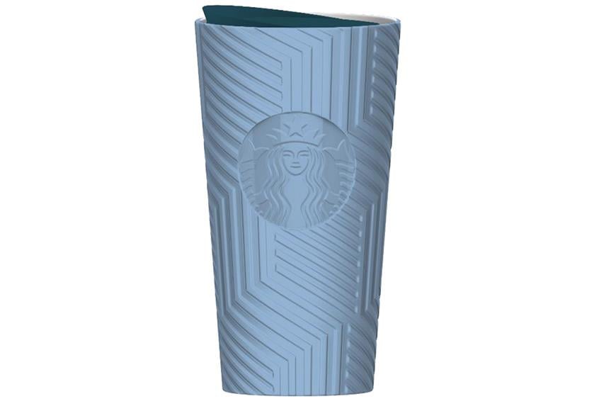 Starbucks® Desenli Seramik Termos - Mavi - 355 ml - 11159420