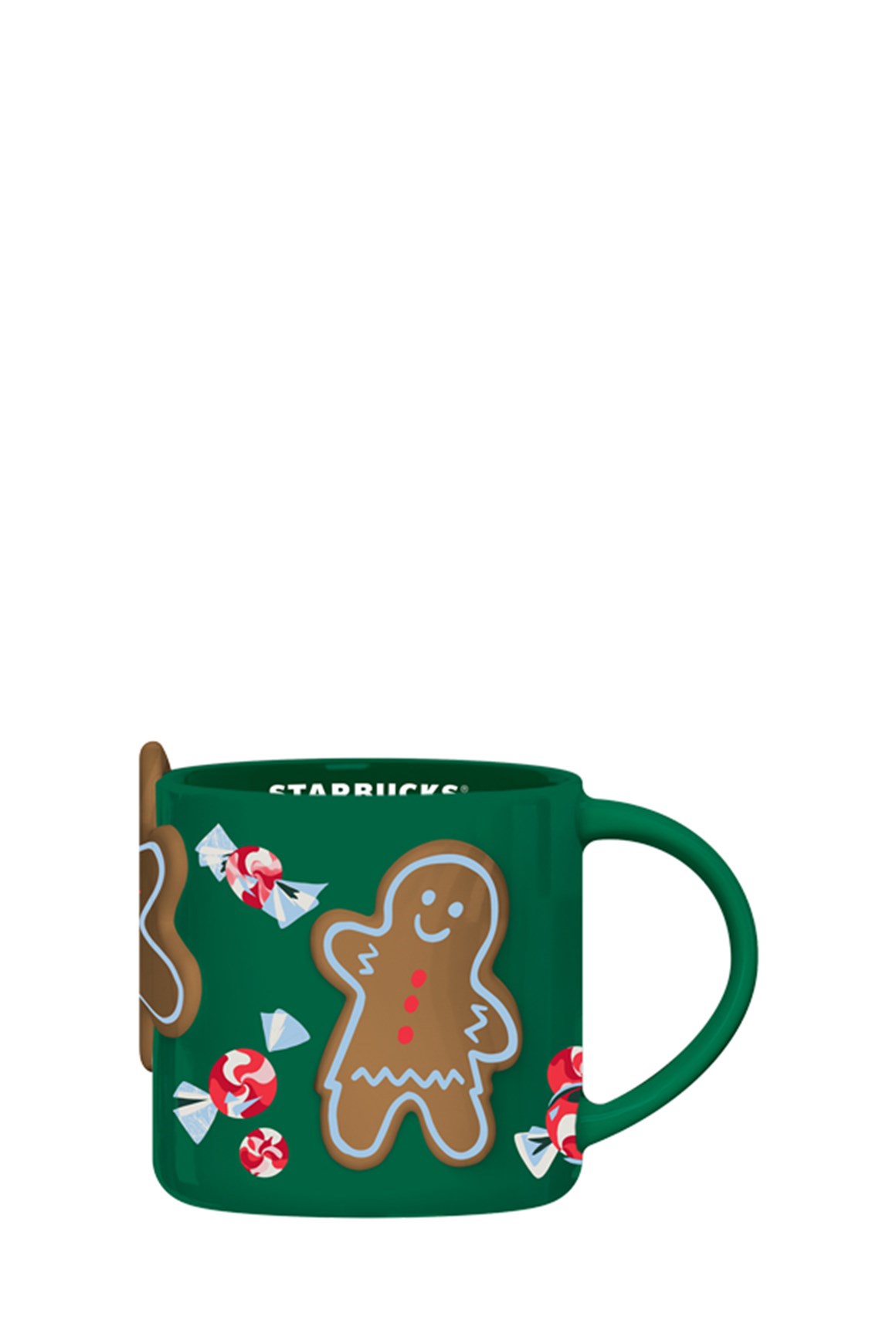 Starbucks® Kurabiye Tasarımlı Seramik Kupa - Yeşil - 414 ml - 11148543