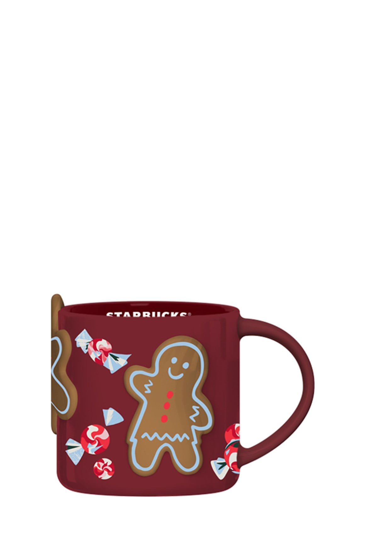 Starbucks® Kurabiye Tasarımlı Seramik Kupa - Kırmızı - 414 ml - 11148542