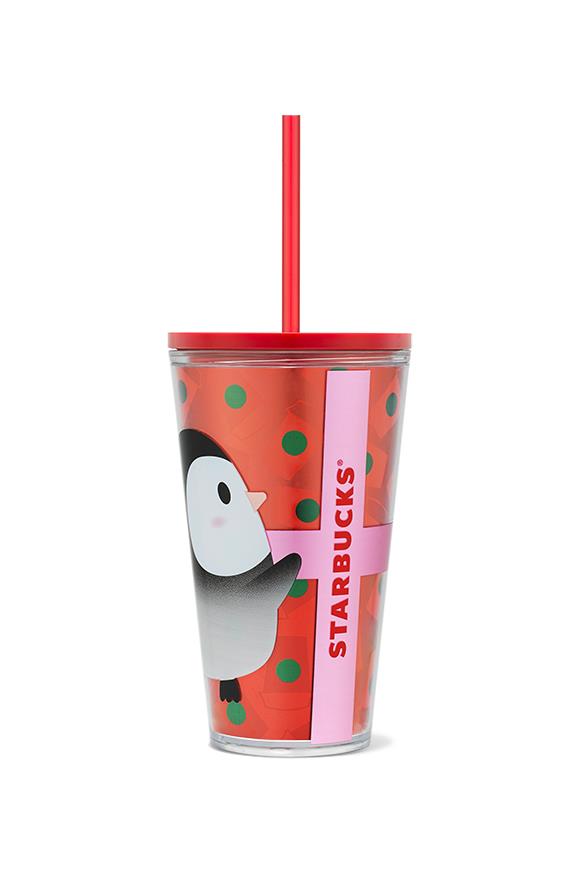 Starbucks® Plastik Soğuk İçecek Bardağı - Penguen Tasarımlı - 473 ml - 11159566