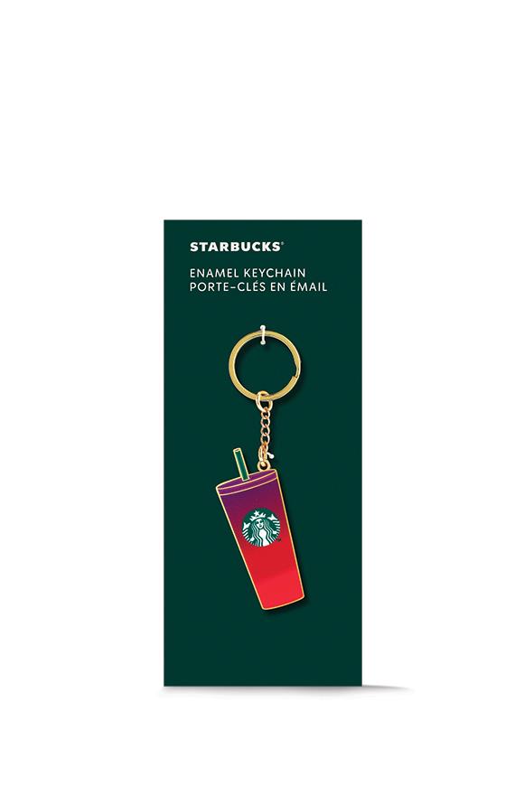 Starbucks® Soğuk İçecek Bardağı Tasarımlı Anahtarlık - Fuşya - 11151821